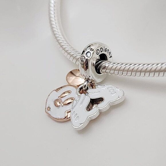 Pandora Disney Mickey Mouse Double Dangle Charm - Picture 3 of 5
